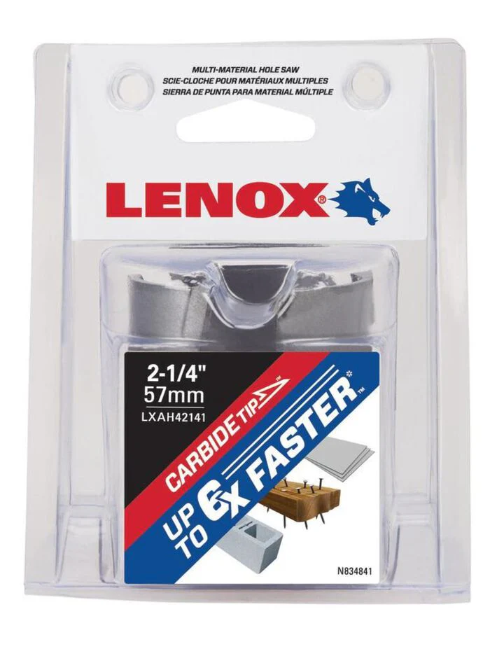 Lenox LXAH42141 Hole Saw, Carbide, 2 1/4-Inch, 57MM - Image 2