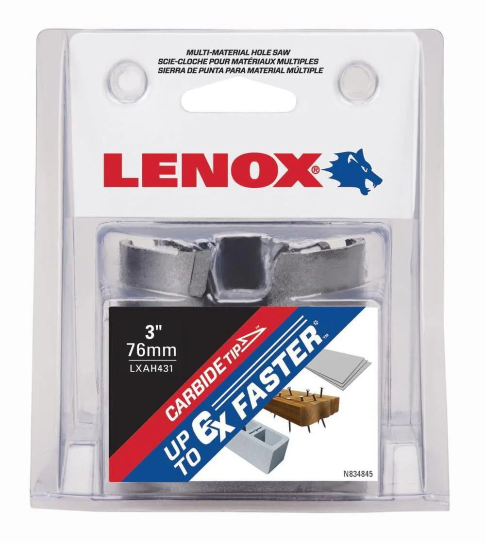Lenox LXAH431 Hole Saw, Carbide, 3-Inch, 76MM - Image 2