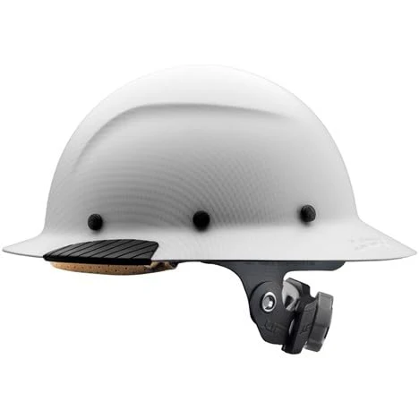 LIFT DAX White Carbon Fiber Full Brim Hard Hat, Construction Safety Helmet with Adjustable Ratchet - Image 4