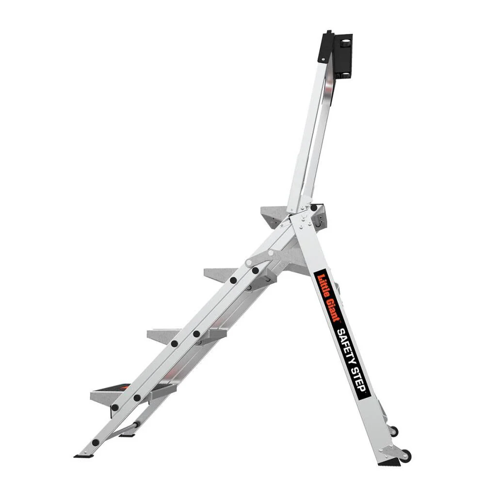 Little Giant Ladders Safety Step M4 Aluminum Type 1A Step Stool with Handrail - Image 5