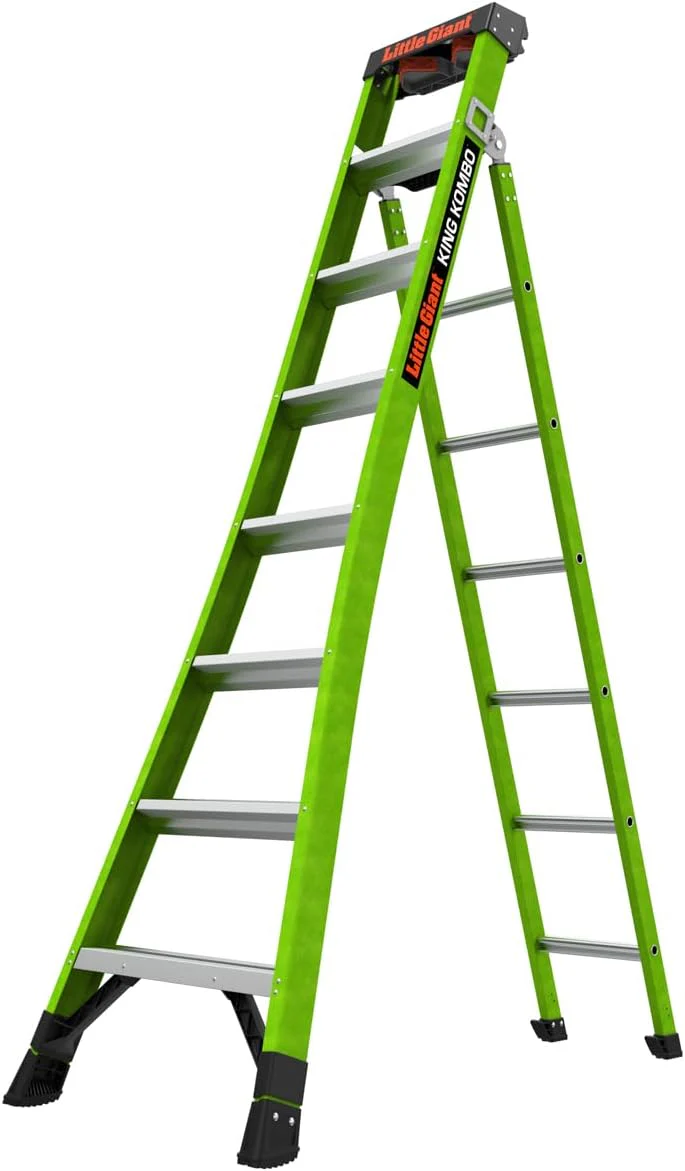 Little Giant Ladder Systems 13908-001 King Kombo 3-in-1 Ladder, 8 Ft, Green - Image 2
