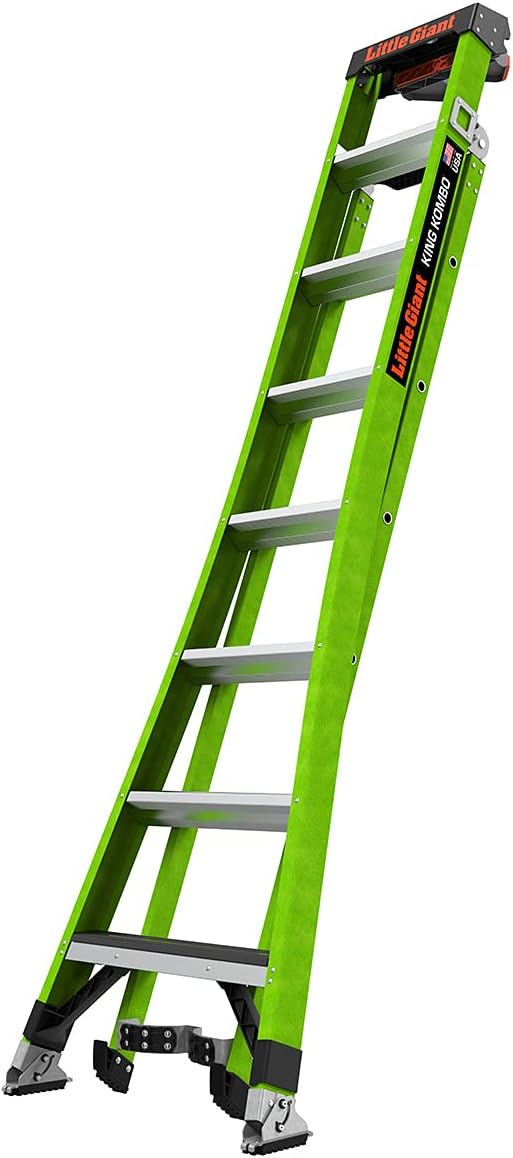 Little Giant Ladder Systems 13908-074 King Kombo 3-in-1 Ladder, 8 Ft, Green - Image 5