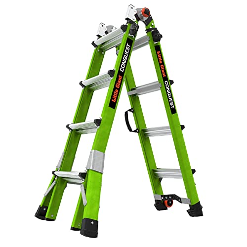 Little Giant Ladder Systems Conquest 2.0, M17, 17ft, Multi-Position Ladder, Fiberglass, Type 1A, 300 lbs Weight Rating, (17117-001) - Image 10