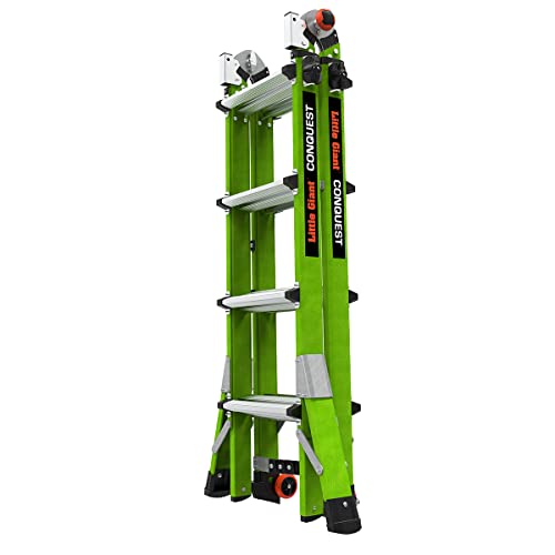 Little Giant Ladder Systems Conquest 2.0, M17, 17ft, Multi-Position Ladder, Fiberglass, Type 1A, 300 lbs Weight Rating, (17117-001) - Image 13