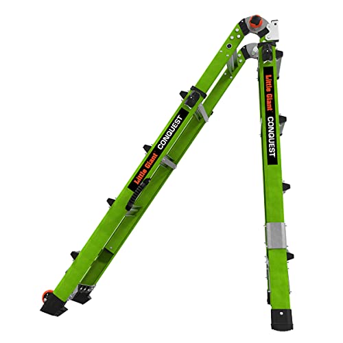 Little Giant Ladder Systems Conquest 2.0, M17, 17ft, Multi-Position Ladder, Fiberglass, Type 1A, 300 lbs Weight Rating, (17117-001) - Image 6
