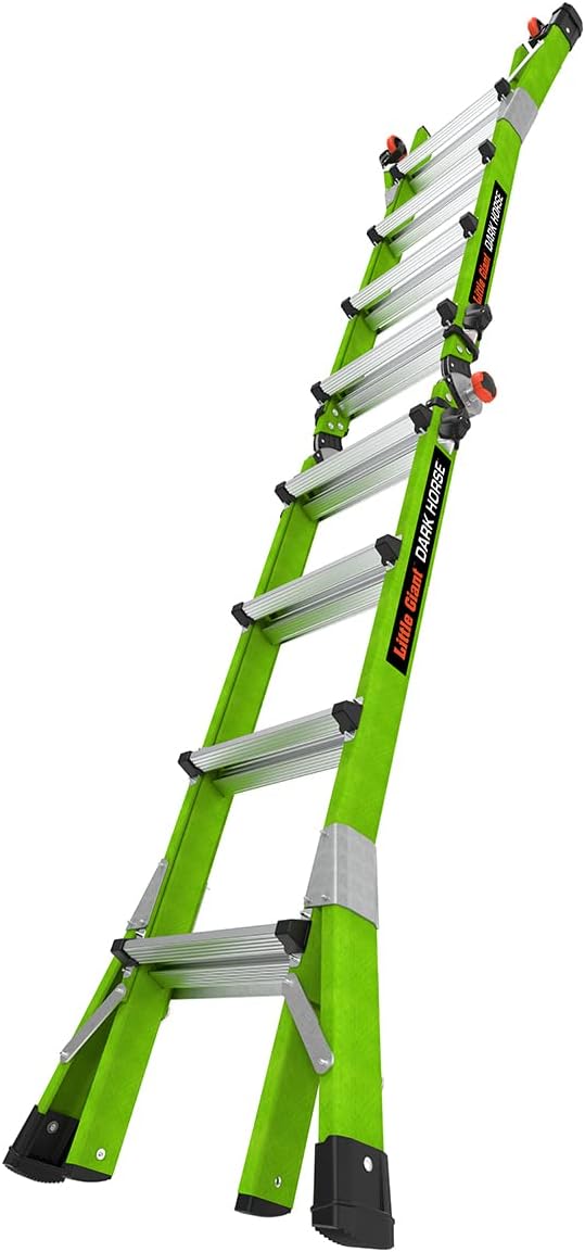 Little Giant Ladder (16117-001) Dark Horse 2.0, M17, 17ft, Multi-Position Ladder, Fiberglass, Type 1A, 300 lbs Weight Rating - Image 2