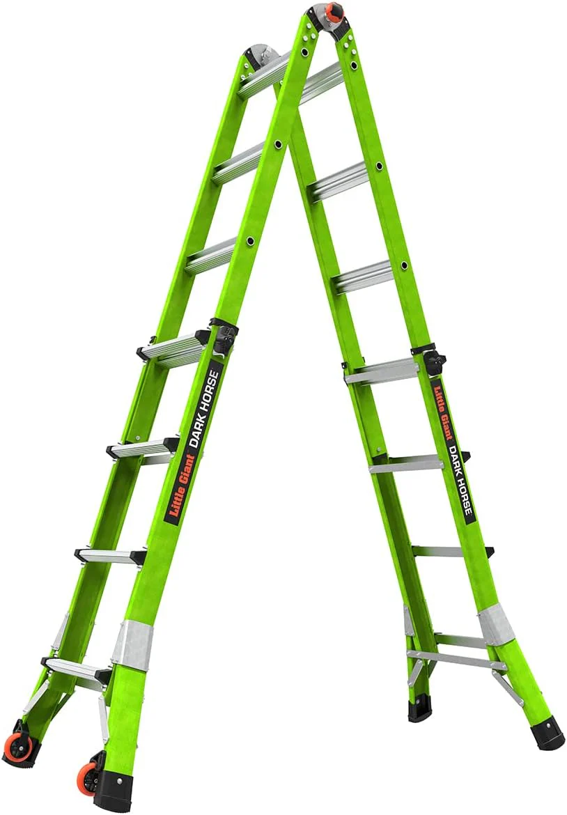 Little Giant Ladder (16117-001) Dark Horse 2.0, M17, 17ft, Multi-Position Ladder, Fiberglass, Type 1A, 300 lbs Weight Rating - Image 7
