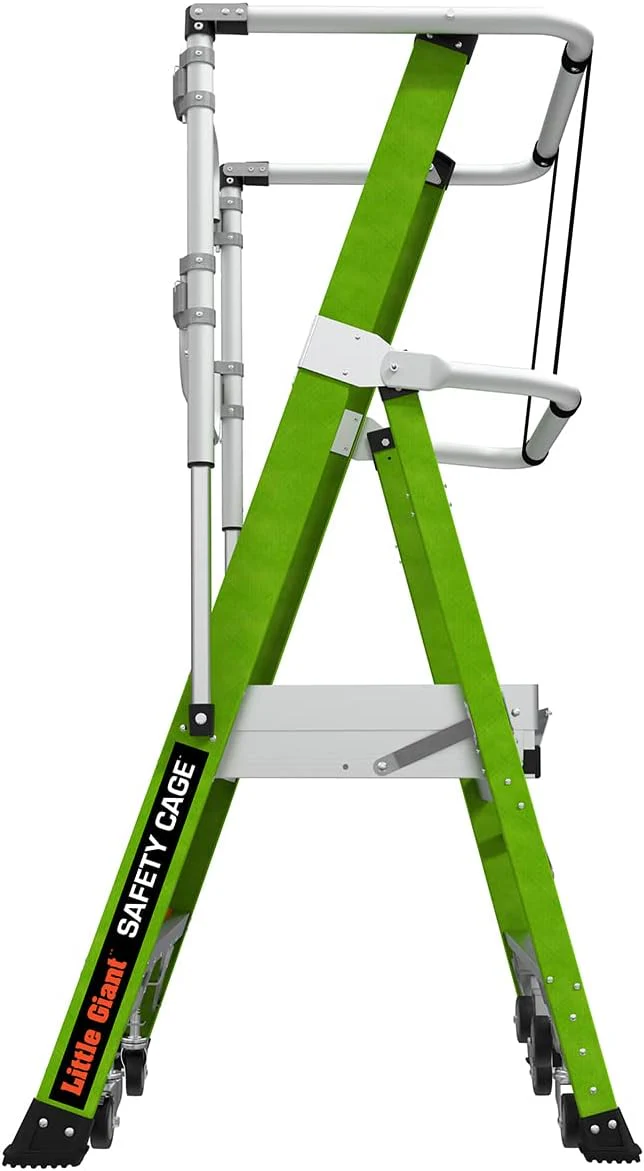 Little Giant Ladder Systems Safety Cage 2.0, M2, 2ft Enclosed Platform, Platform Ladder, Fiberglass, Type 1AA, 375 lbs Weight Rating, (19702) - Image 4