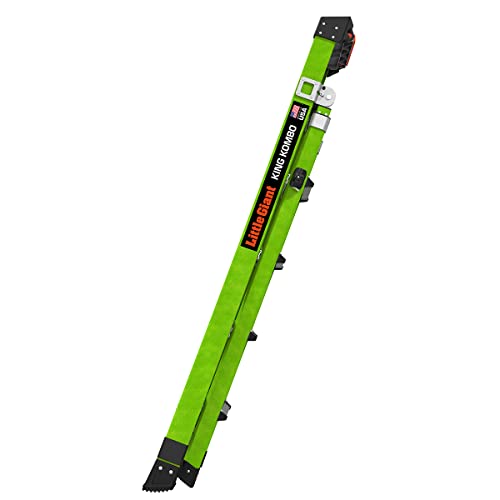 Little Giant Ladders, King Kombo 2.0 XT, Industrial, M6, 6 Ft. A Frame, 10 Ft. Extension, Fiberglass, Type 1AA, 375 lbs Weight Rating, (13936-071), Hi-viz Green - Image 12