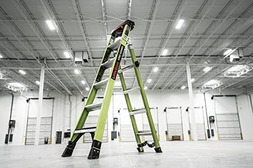 Little Giant Ladders, King Kombo 2.0 XT, Industrial, M6, 6 Ft. A Frame, 10 Ft. Extension, Fiberglass, Type 1AA, 375 lbs Weight Rating, (13936-071), Hi-viz Green - Image 27
