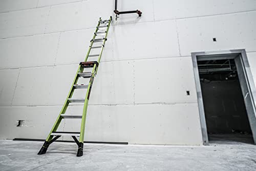 Little Giant Ladders, King Kombo 2.0 XT, Industrial, M6, 6 Ft. A Frame, 10 Ft. Extension, Fiberglass, Type 1AA, 375 lbs Weight Rating, (13936-071), Hi-viz Green - Image 29