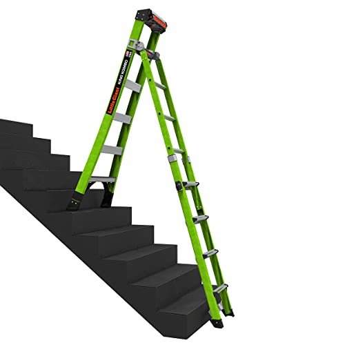 Little Giant Ladders, King Kombo 2.0 XT, Industrial, M6, 6 Ft. A Frame, 10 Ft. Extension, Fiberglass, Type 1AA, 375 lbs Weight Rating, (13936-071), Hi-viz Green - Image 6