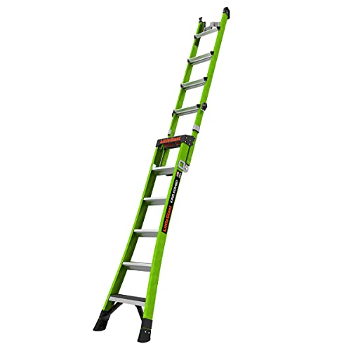 Little Giant Ladders, King Kombo 2.0 XT, Industrial, M6, 6 Ft. A Frame, 10 Ft. Extension, Fiberglass, Type 1AA, 375 lbs Weight Rating, (13936-071), Hi-viz Green - Image 7