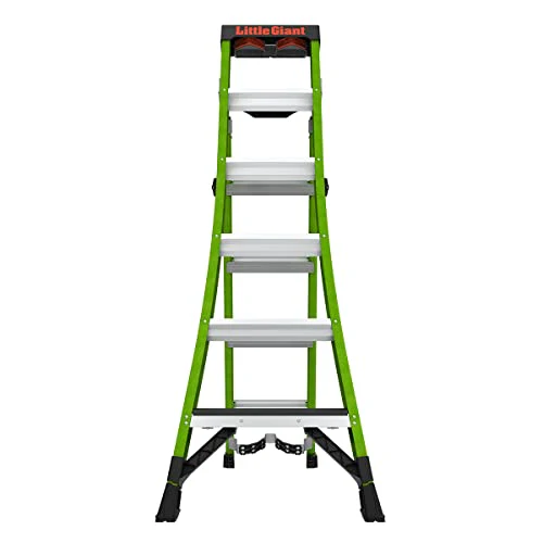 Little Giant Ladders, King Kombo 2.0 XT, Industrial, M6, 6 Ft. A Frame, 10 Ft. Extension, Fiberglass, Type 1AA, 375 lbs Weight Rating, (13936-071), Hi-viz Green - Image 9