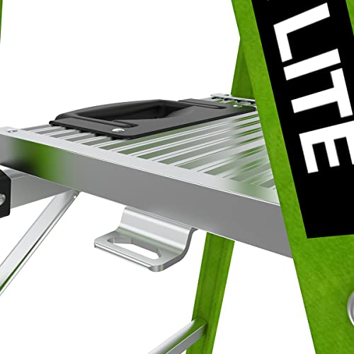 Little Giant Ladders, MightyLite 2.0, 4' Stepladder with Ground Cue, Fiberglass, Type IAA, 375 lbs Weight Rating, (15404-001), Green - Image 13