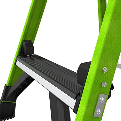 Little Giant Ladders, MightyLite 2.0, 4' Stepladder with Ground Cue, Fiberglass, Type IAA, 375 lbs Weight Rating, (15404-001), Green - Image 14