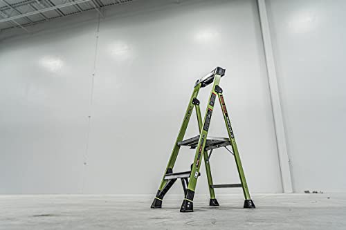Little Giant Ladders, MightyLite 2.0, 4' Stepladder with Ground Cue, Fiberglass, Type IAA, 375 lbs Weight Rating, (15404-001), Green - Image 3
