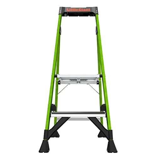 Little Giant Ladders, MightyLite 2.0, 4' Stepladder with Ground Cue, Fiberglass, Type IAA, 375 lbs Weight Rating, (15404-001), Green - Image 9
