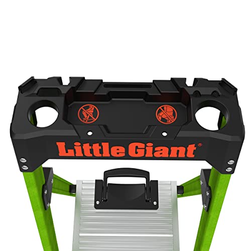 Little Giant Ladders, MightyLite 2.0, 5' Stepladder with Ground Cue, Fiberglass, Type IAA, 375 lbs Weight Rating, (15405-001), Hi-viz Green - Image 10
