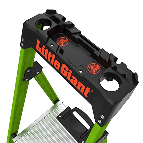 Little Giant Ladders, MightyLite 2.0, 5' Stepladder with Ground Cue, Fiberglass, Type IAA, 375 lbs Weight Rating, (15405-001), Hi-viz Green - Image 11