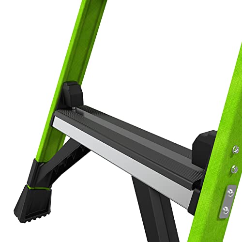 Little Giant Ladders, MightyLite 2.0, 5' Stepladder with Ground Cue, Fiberglass, Type IAA, 375 lbs Weight Rating, (15405-001), Hi-viz Green - Image 14