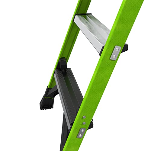 Little Giant Ladders, MightyLite 2.0, 5' Stepladder with Ground Cue, Fiberglass, Type IAA, 375 lbs Weight Rating, (15405-001), Hi-viz Green - Image 15
