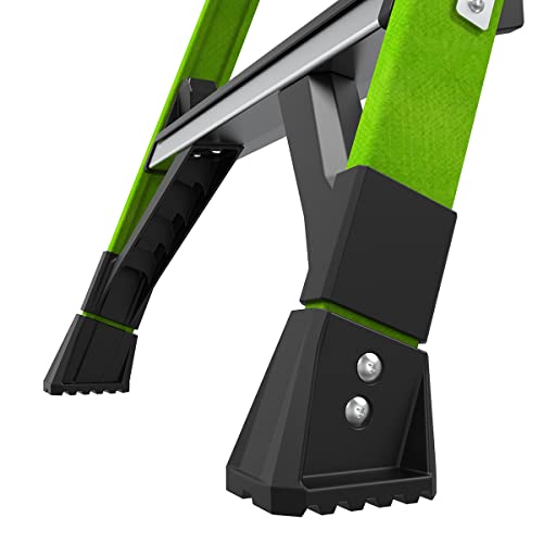 Little Giant Ladders, MightyLite 2.0, 5' Stepladder with Ground Cue, Fiberglass, Type IAA, 375 lbs Weight Rating, (15405-001), Hi-viz Green - Image 16