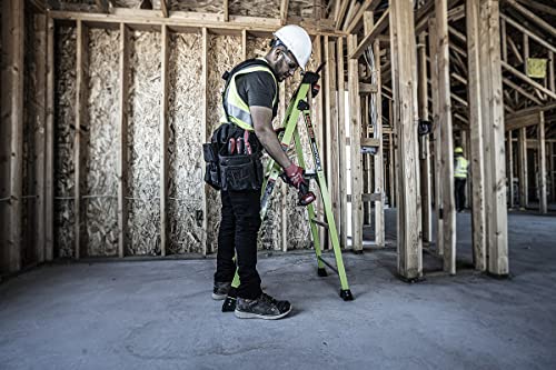 Little Giant Ladders, MightyLite 2.0, 5' Stepladder with Ground Cue, Fiberglass, Type IAA, 375 lbs Weight Rating, (15405-001), Hi-viz Green - Image 19