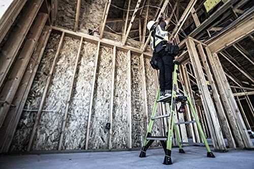 Little Giant Ladders, MightyLite 2.0, 5' Stepladder with Ground Cue, Fiberglass, Type IAA, 375 lbs Weight Rating, (15405-001), Hi-viz Green - Image 21