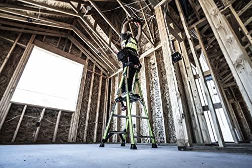 Little Giant Ladders, MightyLite 2.0, 5' Stepladder with Ground Cue, Fiberglass, Type IAA, 375 lbs Weight Rating, (15405-001), Hi-viz Green - Image 23