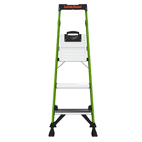 Little Giant Ladders, MightyLite 2.0, 5' Stepladder with Ground Cue, Fiberglass, Type IAA, 375 lbs Weight Rating, (15405-001), Hi-viz Green - Image 8