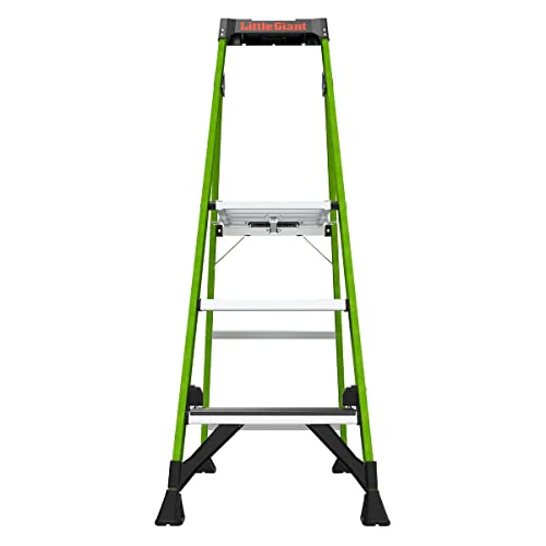 Little Giant Ladders, MightyLite 2.0, 5' Stepladder with Ground Cue, Fiberglass, Type IAA, 375 lbs Weight Rating, (15405-001), Hi-viz Green - Image 9
