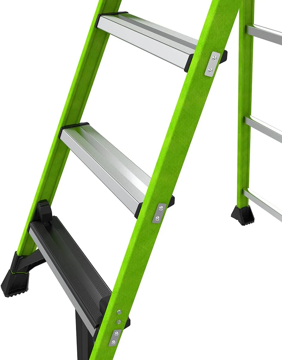 Little Giant Ladders, MightyLite 2.0, 6' Stepladder with Ground Cue, Fiberglass, Type IAA, 375 lbs Weight Rating, (15406-001), Green - Image 13