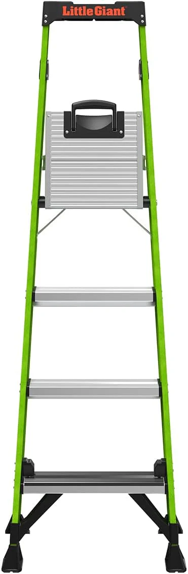 Little Giant Ladders, MightyLite 2.0, 6' Stepladder with Ground Cue, Fiberglass, Type IAA, 375 lbs Weight Rating, (15406-001), Green - Image 6