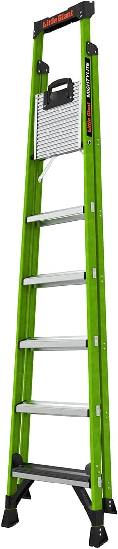 Little Giant Ladders, MightyLite 2.0, 8' Stepladder with Ground Cue, Fiberglass, Type IAA, 375 lbs Weight Rating, (15408-001), Green 8 Ft. - Image 9