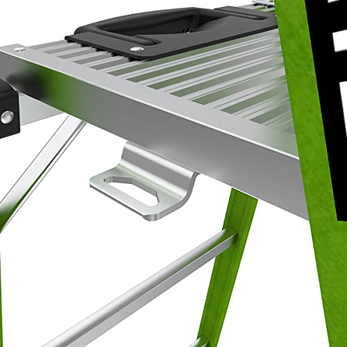 Little Giant Ladders, MightyLite 2.0, 8' Stepladder with Ground Cue, Fiberglass, Type IAA, 375 lbs Weight Rating, (15408-001), Green - Image 13