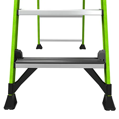 Little Giant Ladders, MightyLite 2.0, 8' Stepladder with Ground Cue, Fiberglass, Type IAA, 375 lbs Weight Rating, (15408-001), Green - Image 14