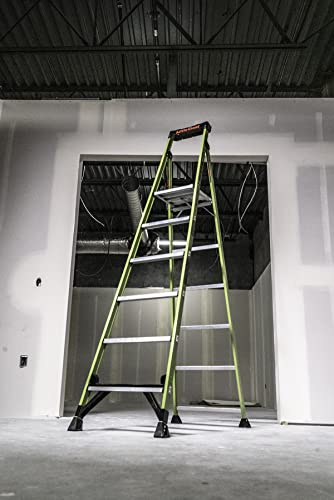 Little Giant Ladders, MightyLite 2.0, 8' Stepladder with Ground Cue, Fiberglass, Type IAA, 375 lbs Weight Rating, (15408-001), Green - Image 19