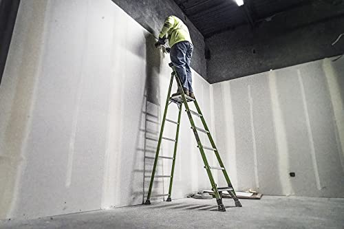 Little Giant Ladders, MightyLite 2.0, 8' Stepladder with Ground Cue, Fiberglass, Type IAA, 375 lbs Weight Rating, (15408-001), Green - Image 20