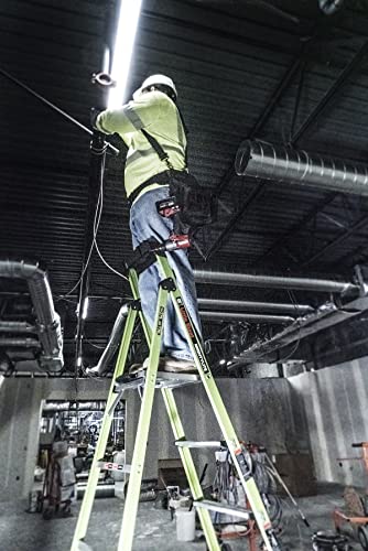 Little Giant Ladders, MightyLite 2.0, 8' Stepladder with Ground Cue, Fiberglass, Type IAA, 375 lbs Weight Rating, (15408-001), Green - Image 21