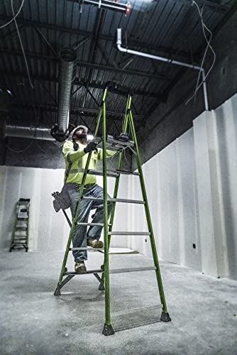 Little Giant Ladders, MightyLite 2.0, 8' Stepladder with Ground Cue, Fiberglass, Type IAA, 375 lbs Weight Rating, (15408-001), Green - Image 22