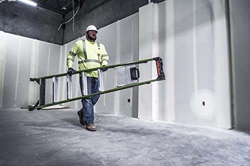 Little Giant Ladders, MightyLite 2.0, 8' Stepladder with Ground Cue, Fiberglass, Type IAA, 375 lbs Weight Rating, (15408-001), Green - Image 25