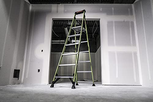 Little Giant Ladders, MightyLite 2.0, 8' Stepladder with Ground Cue, Fiberglass, Type IAA, 375 lbs Weight Rating, (15408-001), Green - Image 3