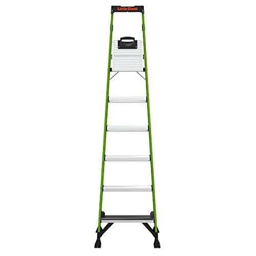 Little Giant Ladders, MightyLite 2.0, 8' Stepladder with Ground Cue, Fiberglass, Type IAA, 375 lbs Weight Rating, (15408-001), Green - Image 6