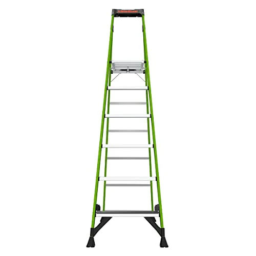 Little Giant Ladders, MightyLite 2.0, 8' Stepladder with Ground Cue, Fiberglass, Type IAA, 375 lbs Weight Rating, (15408-001), Green - Image 7
