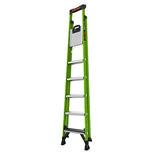 Little Giant Ladders, MightyLite 2.0, 8' Stepladder with Ground Cue, Fiberglass, Type IAA, 375 lbs Weight Rating, (15408-001), Green - Image 8