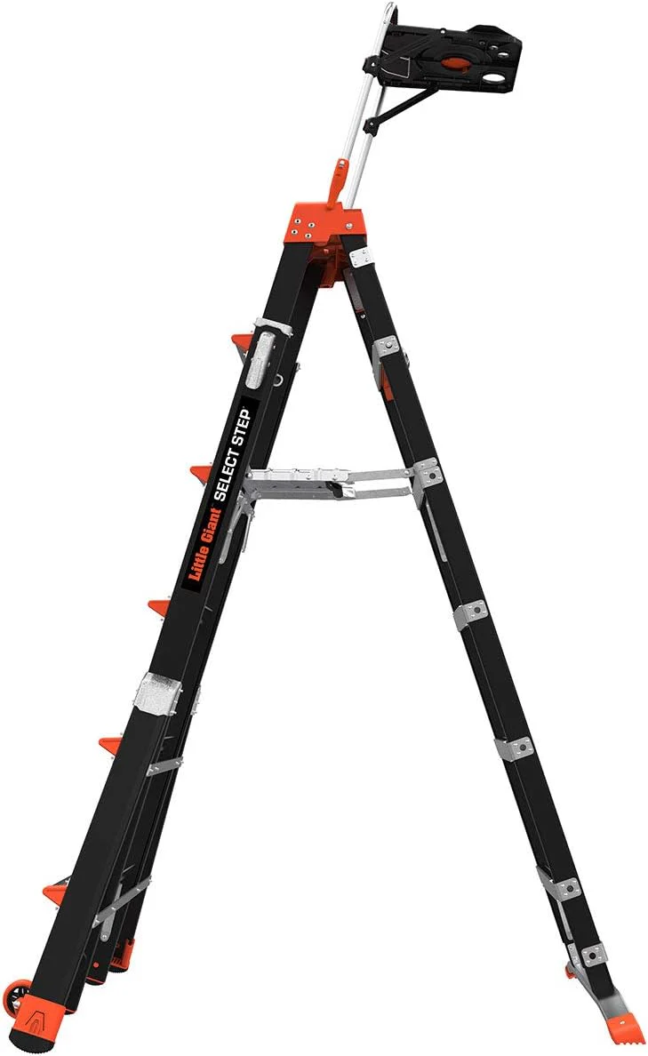 Little Giant Ladders, Select Step, 6 to 10 ft, Adjustable Step Ladder, Fiberglass, Type IAA, 375 lbs weight rating (15131-001) - Image 4