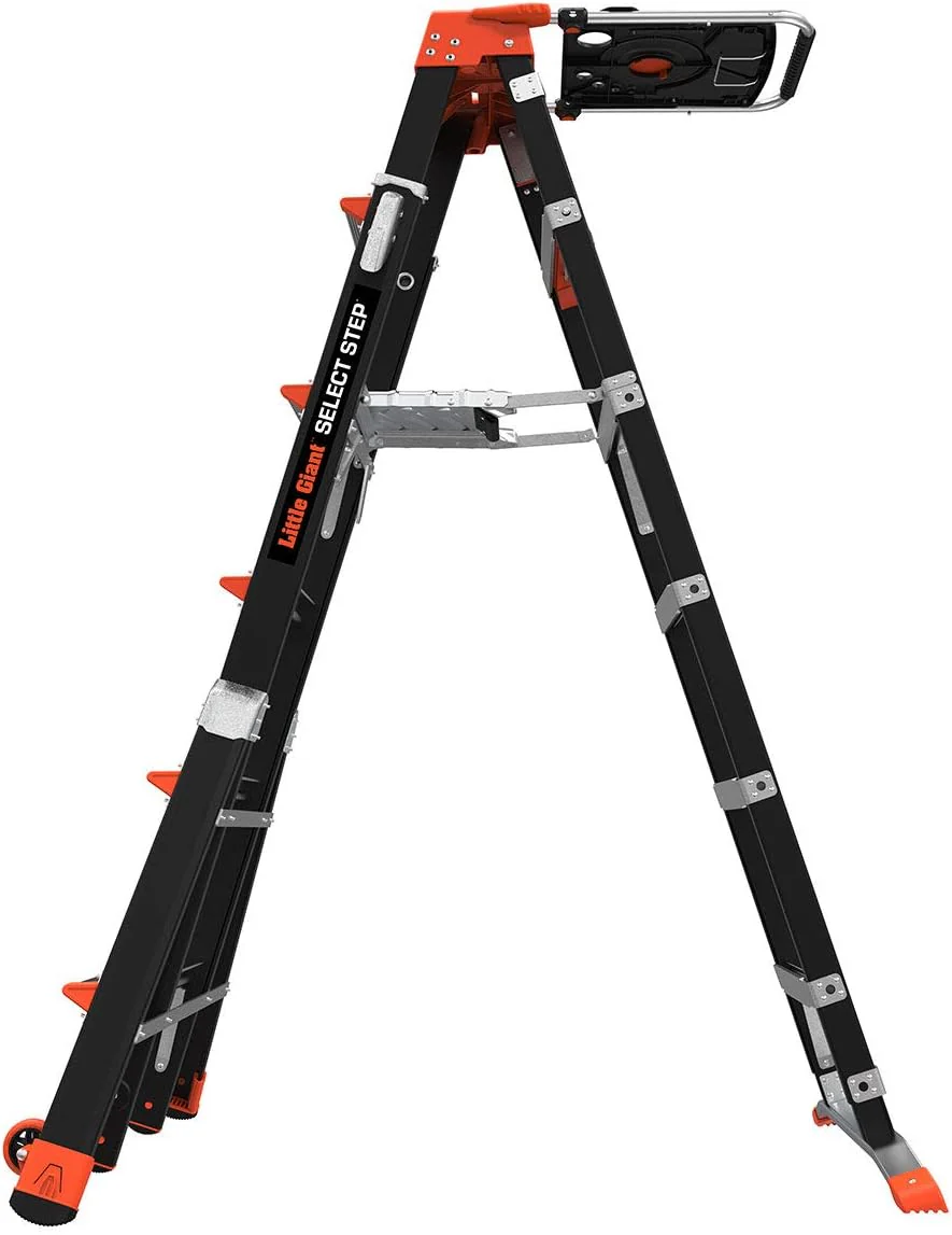 Little Giant Ladders, Select Step, 6 to 10 ft, Adjustable Step Ladder, Fiberglass, Type IAA, 375 lbs weight rating (15131-001) - Image 5