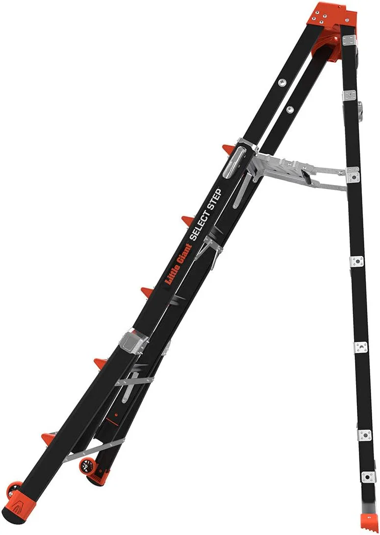 Little Giant Ladders, Select Step, 6 to 10 ft, Adjustable Step Ladder, Fiberglass, Type IAA, 375 lbs weight rating (15131-001) - Image 6