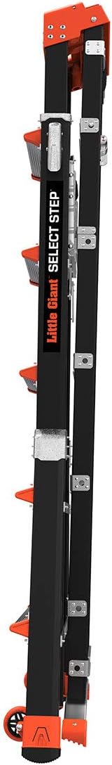 Little Giant Ladders, Select Step, 6 to 10 ft, Adjustable Step Ladder, Fiberglass, Type IAA, 375 lbs weight rating (15131-001) - Image 8
